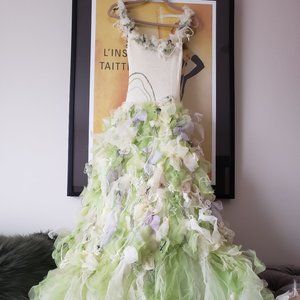 Gianfranco Rossi Frill-layered dress. Size S